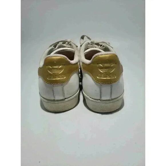 ADIDAS SUPERSTAR SHELL TOE BASKETBALL TENNIS WOMEN'S SIZE 5.5 WHITE GOLD A10 - Picture 6 of 7
